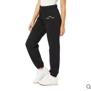 black “lazy pants” sweatpants